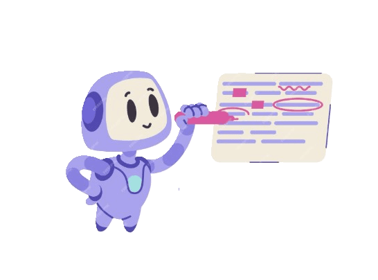 Asistente robot gestionando una agenda digital